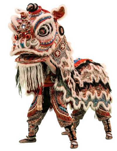 Un león de baile tradicional chino